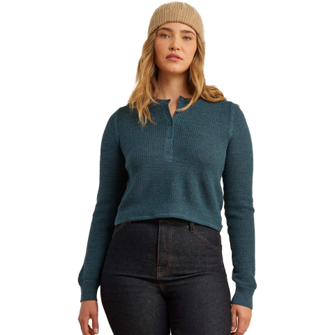 Women's Well Worn Thermal Long Sleeve Henley