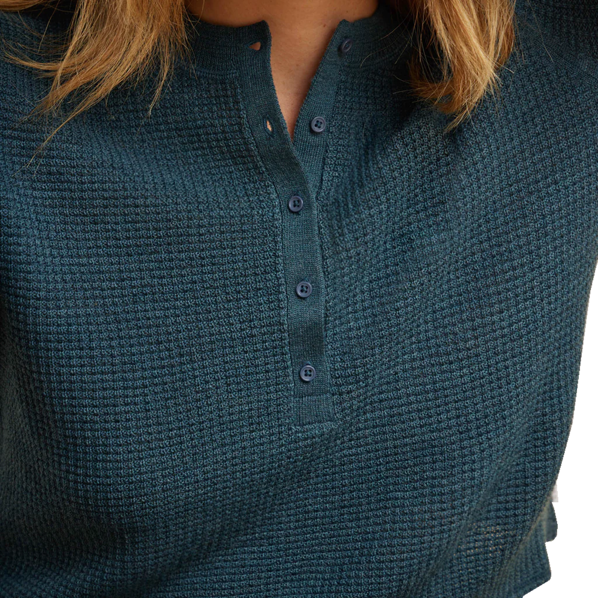 Women's Well Worn Thermal Long Sleeve Henley alternate view