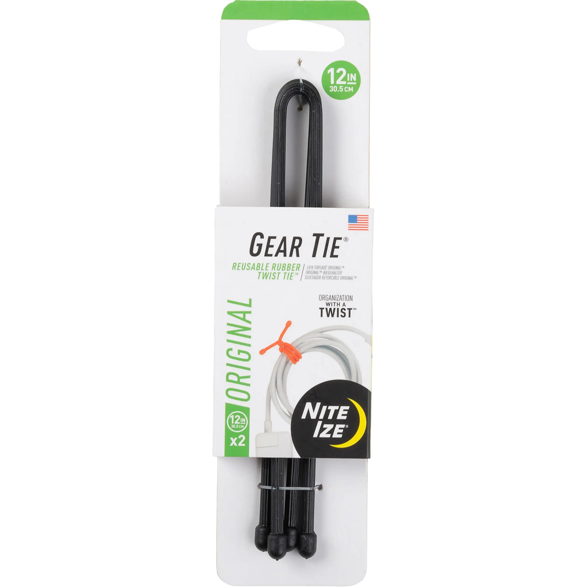 Gear Tie Reusable Rubber Twist Tie 12