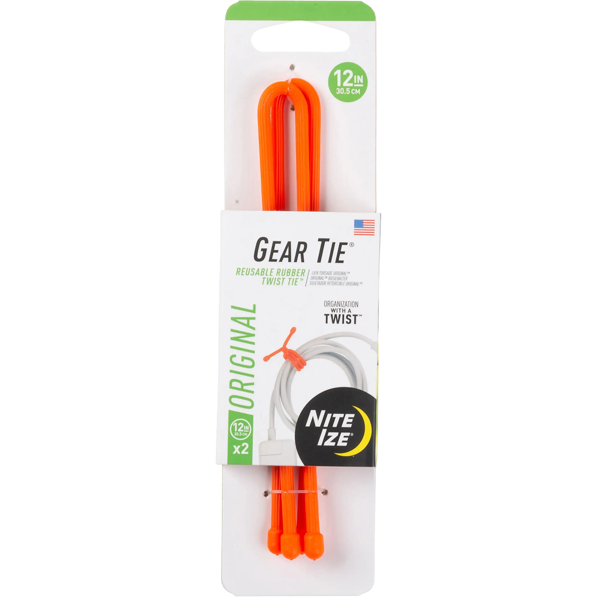 Gear Tie Reusable Rubber Twist Tie 12