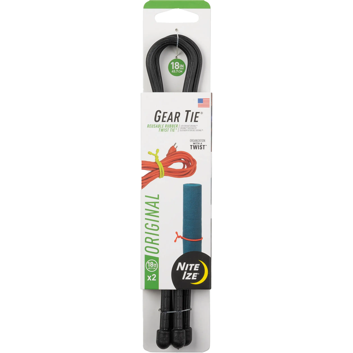 Gear Tie Reusable Rubber Twist Tie 18