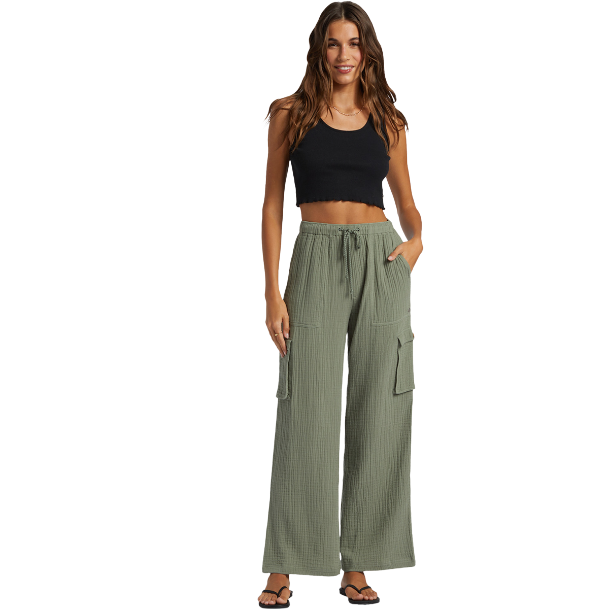 Women's Precious Cargo Beach Solid Pants alternate view