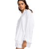Roxy Women's Morning Time Long Sleeve in WBK0-Snow White left