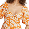 Billabong Women's Paradise Cove 2 Dress in NNE0-Dried Mango front neckline