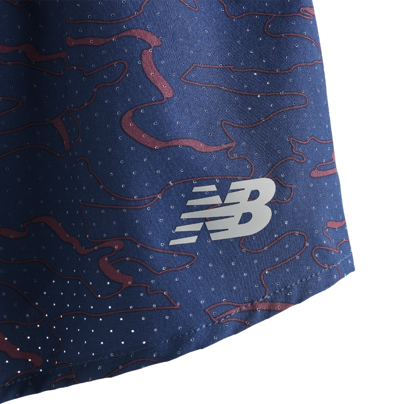 Women's NB RC Seamless Printed 3" Short, New Balance Women's NB RC Seamless Printed 3" Short logo detail