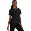 New Balance Women's NB Athletics T-Shirt in Black Heather front