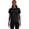 New Balance Women's NB Athletics T-Shirt in Black Heather