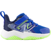 New Balance Youth Toddler Rave Run v2 Bungee Lace with Top Strap in Royal/Blue/Lime