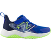 New Balance Youth Preschool Rave Run v2 Bungee Lace with Top Strap in Royal/Blue/Lime