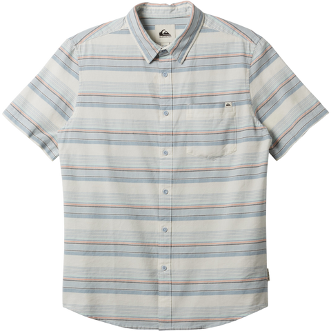 Men's Oxford Stripe Classic Short Sleeve Woven Shirt