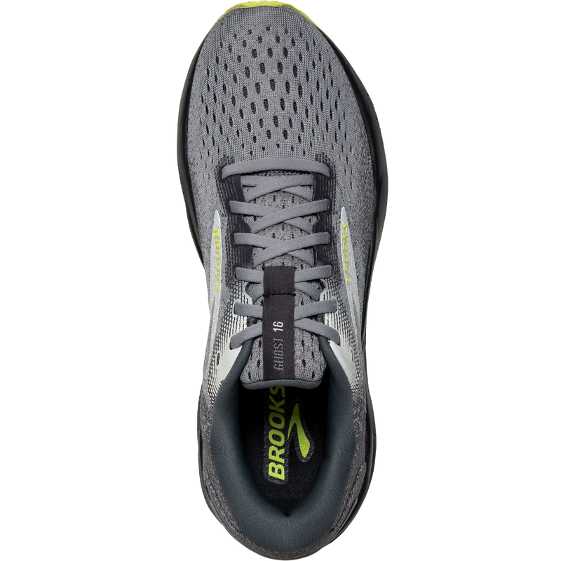 Brooks Ghost 16 Men\'s Black and Gray Athletic Shoes size 10.5 Mens Brooks Running Ghost 16 in Black/Grey/White – Lucky Shoes main image 4