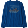 Patagonia Youth Long-Sleeved Regenerative Organic Cotton Graphic T-Shirt in '73 Skyline: Superior Blue