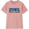 Patagonia Youth P-6 Logo T-Shirt in Mallow Pink