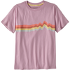 Patagonia Youth Ridge Rise Stripe T-Shirt in Milkweed Mauve