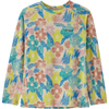 Patagonia Youth Long Sleeve Capilene Silkweight Rashguard in Channeling Spring/Natural