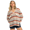 Roxy Women's After Beach Break Poncho Hoodie in Tapioca Stripe