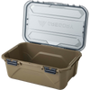 Gregory Alpaca Gear Box 45 in Mirage Tan lid open