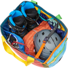 Cotopaxi Allpa 60L Gear Hauler Tote with ski boots