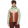 Cotopaxi Women's Capa Insulated Hooded Jacket in Green Tea Faded Brick