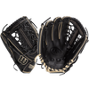 Wilson A700 Infield/Outfield 12" Single Post T-Web 2024 - Left Hand Throw Black/Blonde front and back