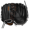 Wilson A700 Infield/Outfield 12.5" Single Post Web 2024 in Black/Silver/Orange front and back