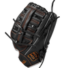 Wilson A700 Infield/Outfield 12.5" Single Post Web 2024 in Black/Silver/Orange  thumb