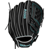 Wilson Siren Fastpitch Infield - 12" Two-Piece Closed 2024 in Black/Teal