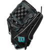 Wilson Siren Fastpitch Infield - 12" Two-Piece Closed 2024 in Black/Teal thumb