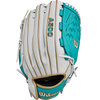 Wilson Youth A500 Siren Fastpitch Outfield - 12.5" Victory Web 2024 in White/Teal/Gold