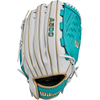 Wilson Siren Fastpitch Outfield 12.5" Victory Web 2024 - Left Hand Throw in White/Teal/Gold