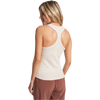 Vuori Women's Sunrise High Neck Tank in Dune back