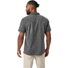 Vuori Men's Bridge Short Sleeve Button Down in RDW Root Drawn back