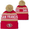 Outerstuff Youth 49ers Jacquard Cuffed Knit w/ Pom front and back