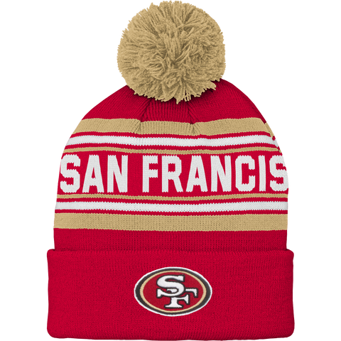 Youth 49ers Jacquard Cuffed Knit with Pom