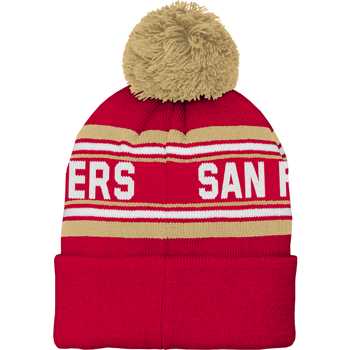 Youth 49ers Jacquard Cuffed Knit with Pom alternate view