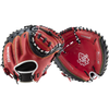 Marucci Sports Caddo Series V2 Catchers Mitt - 31" Solid Web in Red/Black back and front