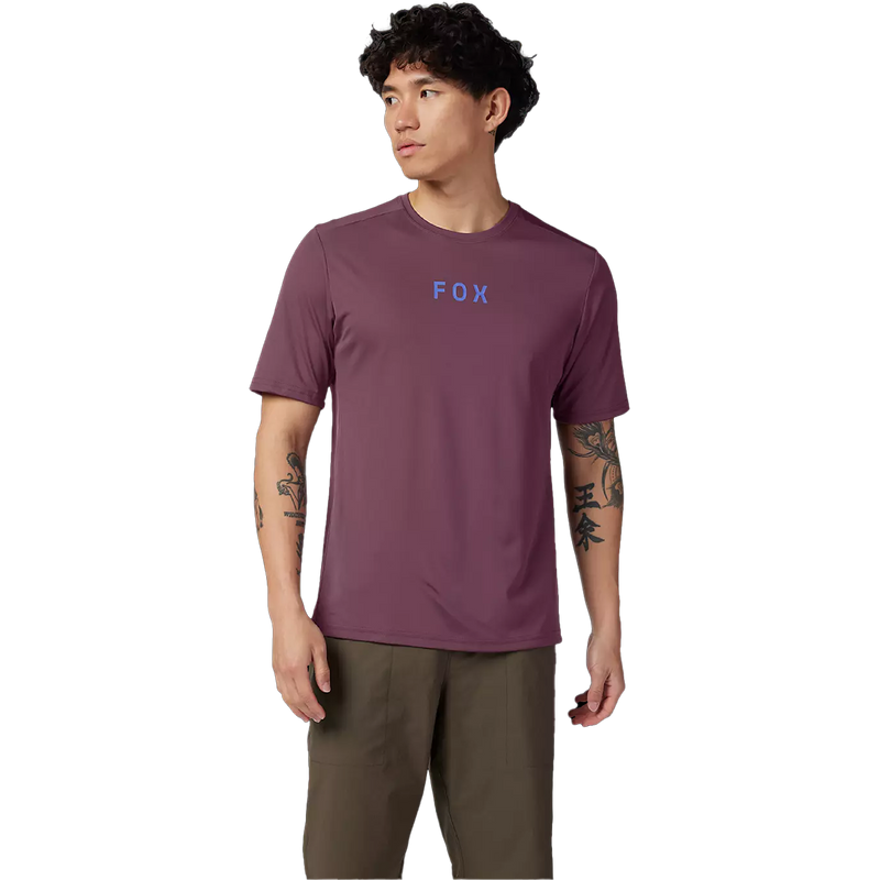 Men's Ranger Short Sleeve Jersey Moth, Fox Head Men's Ranger Short Sleeve Jersey Moth in Dark Purple front