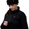 Jones Snowboards Women's Flagship Recycled Grid Fleece Pullover chest zipper
