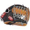 Rawlings R9 Contour Infield/Pitcher's - 11.5" Trap-Eze Web Left Hand Throw in Black/Tan thumb