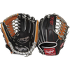 Rawlings R9 Contour Infield/Pitcher's - 11.5" Trap-Eze Web Left Hand Throw in Black/Tan front and back