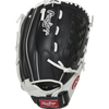 Rawlings Shut Out Fastpitch Infield - 11.5" Basket Web in Black/White