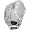 Rawlings Youth Sure Catch Fastpitch Outfield - 12" Basket Web LHT in Gray Purple