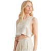 Roark Women's Pic Top in Bone front