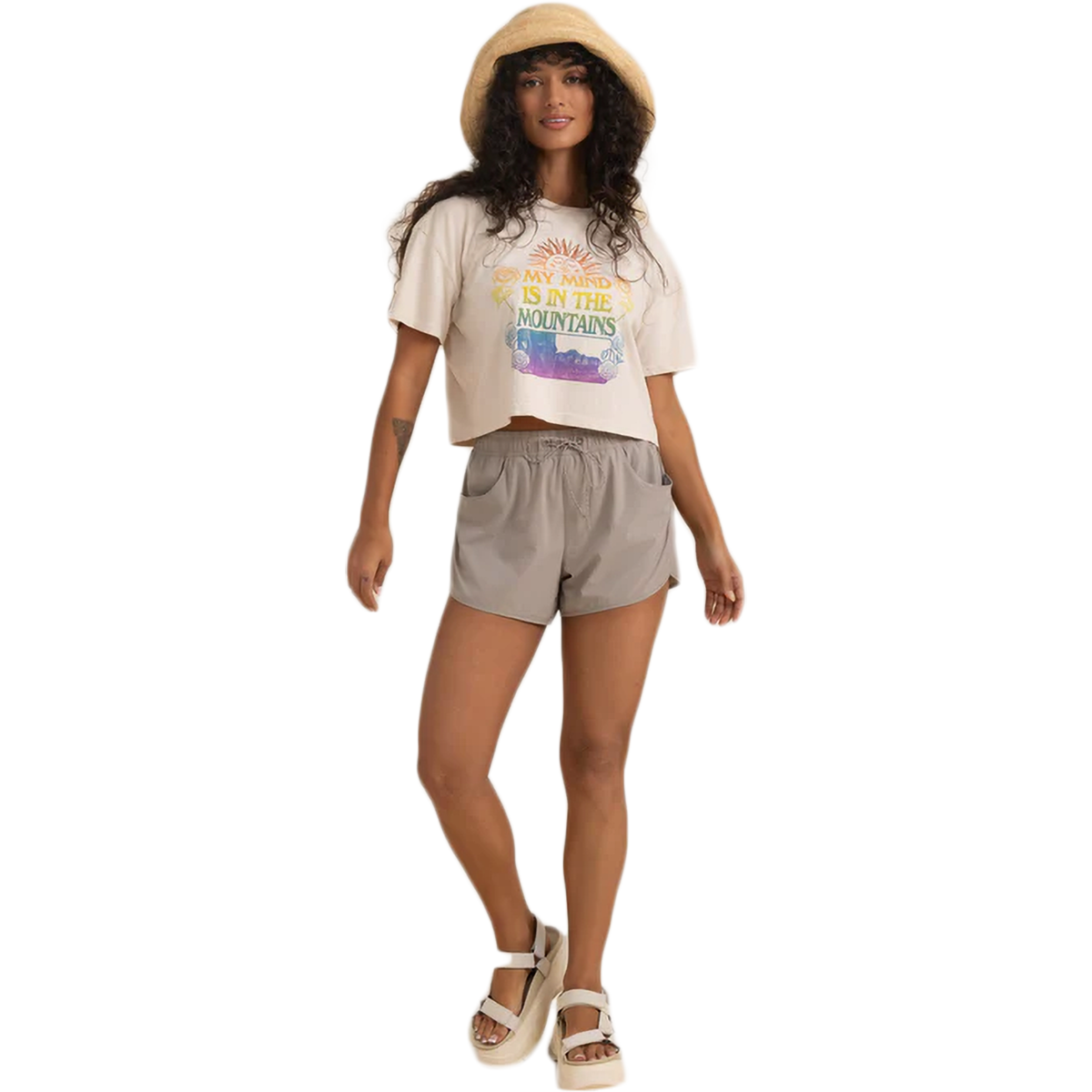 Women Mountian Cropped Boxy Tee alternate view