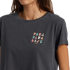 Roxy Women's Para Paradise Cropped T-Shirt  chest logo