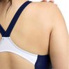 Arena Women's Threefold V Back Plus 1 Piece in Navy-Neon Blue-White back straps