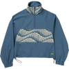 Parks Project Women's Acadia Waves 1/4 Zip Windbreaker in Blue