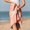 Sand Cloud Beach Towel with Zipper Pocket on model