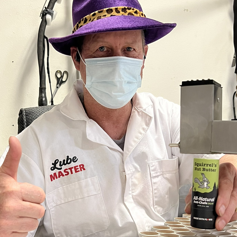 Anti-Chafe Compostable Tube 2 oz, Squirrel's Nut Butter Anti-Chafe Compostable Tube 2 oz in production