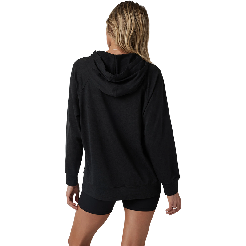 Women's Halo Oversized Hoodie, Vuori Women's Halo Oversized Hoodie in HBK-Black Heather back